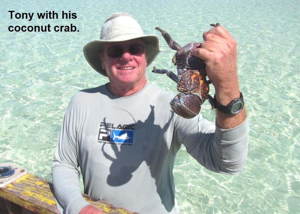 Tony with his coconut crab!